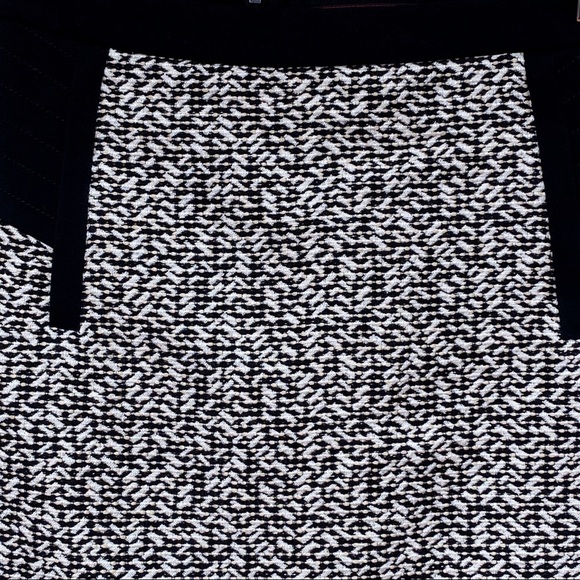 Comptoir Des Cotonniers Tweed & Leather Skirt - Picture 2 of 5